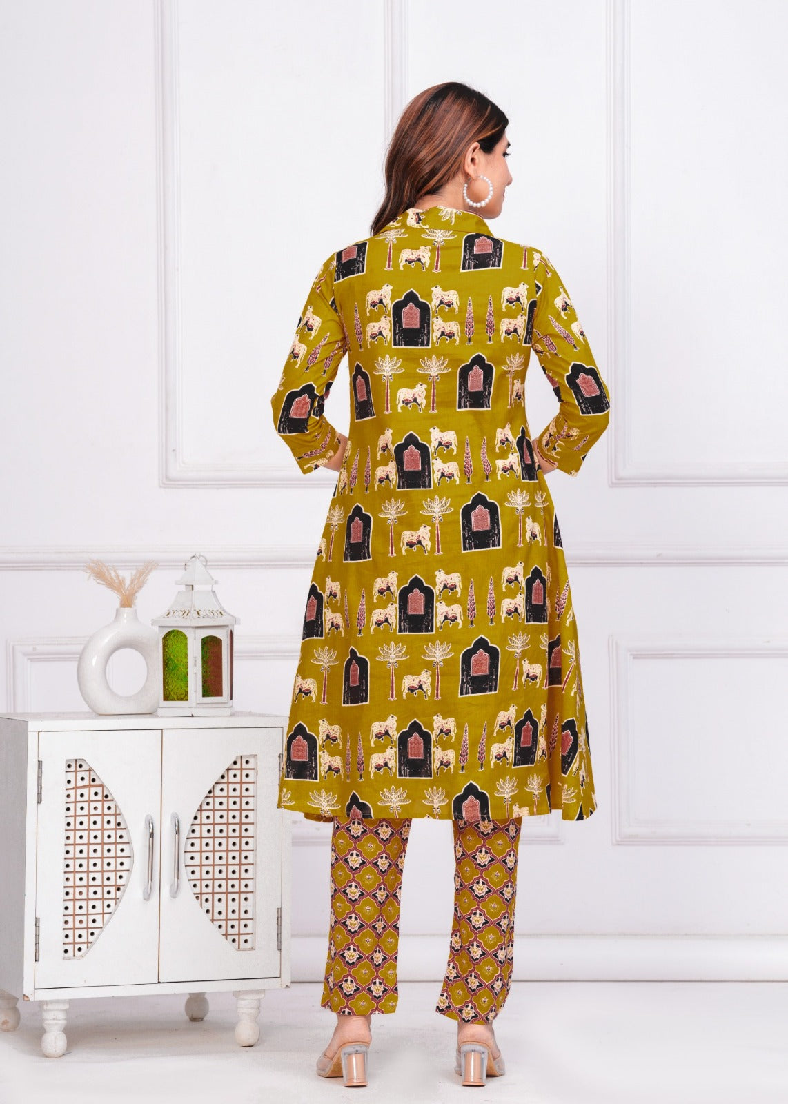 Green Kurti Set for Women