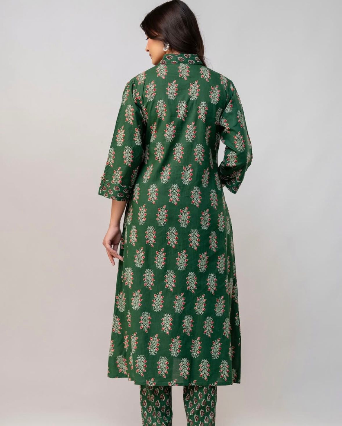 Cotton Green Kurti set